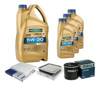 MAHLE Controllo Set 8 L RAVENOL VMP 5W-30 per Subaru Outback 2.5 Bi-Fuel AWD