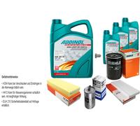 Mahle Controllo Set 8L Addinol Giga Luce Mv 5W-30 per Audi Coupè 89 8B