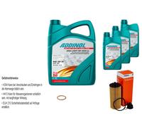Mahle Controllo Set 8L Addinol Giga Luce Mv 5W-30 per BMW X1 F48 Xdrive20i -