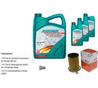 Mahle Controllo Set 8L Addinol Giga Luce Mv 5W-30 per Motore VW Tiguan AD1 2.0