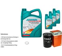 MAHLE Controllo set 8L ADDINOL GIGALUCE MV 5W-30 per Audi Coupe 89 8B 2.0