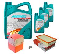 MAHLE Controllo Set 8L ADDINOL SUPER LIGHT 5W-40 Per Audi Quattro 85 2.1 20V