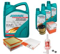 MAHLE Controllo Set 8L ADDINOL SUPER LIGHT 5W-40 Per Opel Omega B V94 2.5 V6