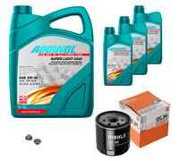 MAHLE Controllo Set 8L ADDINOL SUPER LIGHT 5W-40 Per Opel Omega B V94 2.5 V6