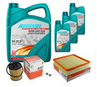 MAHLE Controllo set 8L ADDINOL SUPER LUCE 5W-40 per Opel Omega B V94 2.5 V6