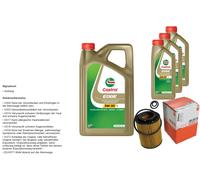 Mahle Controllo Set 8L castrol edge 5W-30 C3 per Honda Cr - III