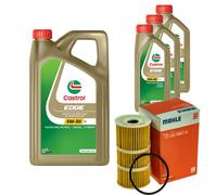 MAHLE Controllo Set 8L CASTROL EDGE 5W-30 C3 Per Nissan NP300 Navara Pick-Up