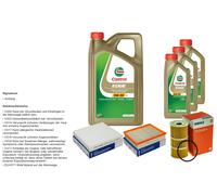 Mahle Controllo Set 8L castrol edge 5W-30 C3 per Nissan NP300 Navara Pick-Up