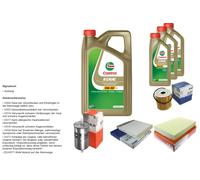 Mahle Controllo Set 8L castrol edge 5W-30 C3 per Volvo V70 I 2.4 Turbo Dischi