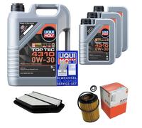 Mahle Controllo Set 8L Liqui Moly Top Tec 4310 0W-30 per Honda Cr-V III Re