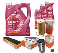 MAHLE Controllo Set 8L MANNOL 5W-30 Energy Combi LL Per BMW 5 Serie 525tds 525td