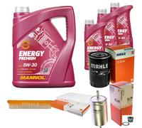 Mahle Controllo Set 8L Mannol 5W-30 Energy Premium Per Audi A6 Avant RS6