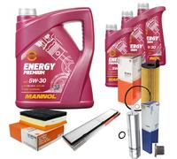 Mahle Controllo Set 8L Mannol 5W-30 Energy Premium Per Bmw 1er 125D 3 Gran