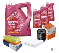 Mahle Controllo Set 8L Mannol 5W-30 Energy Premium Per Smart Forfour 1.5 CDI