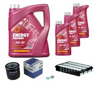 Mahle Controllo Set 8L mannol 5W-30 Energy Premium per Toyota Cruiser Terra