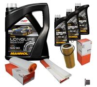 MAHLE Controllo Set 8L MANNOL 5W-30 LONGLIFE Per BMW 3er Touring 320d 318d
