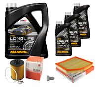 MAHLE Controllo Set 8L MANNOL 5W-30 LONGLIFE Per BMW 6 Serie 650i Anno 05-10