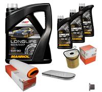 MAHLE Controllo Set 8L MANNOL 5W-30 Longlife Per BMW 7 Serie 730d Anno 98-01