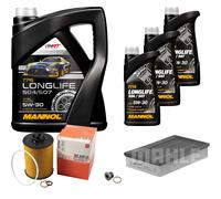 Mahle Controllo Set 8L mannol 5W-30 Longlife per BMW 7er 740i Sx.