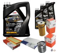 MAHLE Controllo Set 8L MANNOL 5W-30 LONGLIFE Per Mercedes-Benz A-Klasse