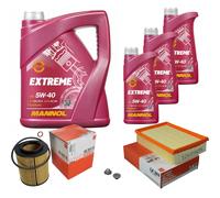 MAHLE Controllo Set 8L MANNOL 5W-40 Extreme Per BMW 3er Cabriolet 320 Ci 330