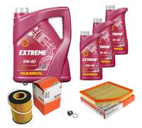 MAHLE Controllo Set 8L MANNOL 5W-40 Extreme Per BMW 6 Serie 645 Ci 545i