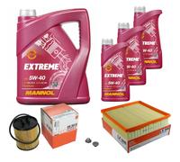 MAHLE Controllo Set 8L MANNOL 5W-40 Extreme Per Opel Omega B 2.5 V6 3.0