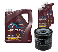 MAHLE Controllo Set 8L MANNOL Ceramic 5W-30 Per Austin Mini Metro Opel