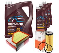 MAHLE Controllo Set 8L MANNOL Ceramic 5W-40 Per BMW 3er Touring 325d 330d