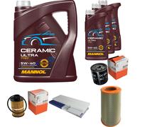 MAHLE Controllo Set 8L MANNOL Ceramic 5W-40 Per Citroën Jumper Kasten 2.2