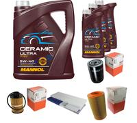 MAHLE Controllo Set 8L MANNOL Ceramic 5W-40 Per Fiat Ducato Bus 130 Multijet