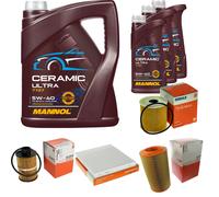 MAHLE Controllo Set 8L MANNOL Ceramic 5W-40 Per Fiat Ducato Kasten 100