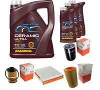 MAHLE Controllo Set 8L MANNOL Ceramic 5W-40 Per Fiat Ducato Kasten 160