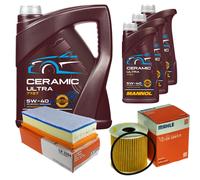 MAHLE Controllo Set 8L MANNOL Ceramic 5W-40 Per Peugeot 508 SW I 2.0 HDi