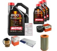 MAHLE Controllo Set 8L MOTUL 8100 X-CESS 5W-40 Per Fiat Ducato Bus 2.3 JTD