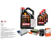 MAHLE Controllo Set 8L MOTUL 8100 X-CESS 5W-40 Per Honda CR-V III 2.0I-VTEC