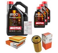 MAHLE Controllo Set 8L MOTUL 8100 X-CESS 5W-40 Per Nissan Interstar Bus dCi
