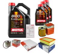MAHLE Controllo Set 8L MOTUL 8100 X-CESS 5W-40 Per Peugeot 308 CC 2.0 HDi