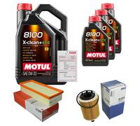 MAHLE Controllo Set 8L MOTUL 8100 X-CLEAN 0W-30 Per Audi A4 Avant 2.0 TDI Q5