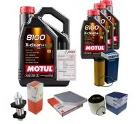 MAHLE Controllo Set 8L MOTUL 8100 X-CLEAN 0W-30 Per Audi A4 Avant 3.0 TDI