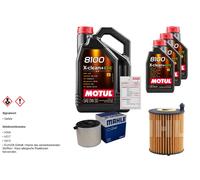 MAHLE Controllo Set 8L MOTUL 8100 X-CLEAN 0W-30 Per Audi Q5 40 TDI Mild