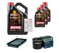 MAHLE Controllo Set 8L MOTUL 8100 X-CLEAN EFE 5W-30 Per Nissan Note 1.6 Tiida