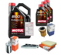 Mahle Controllo Set 8L Motul 8100 x-Pulire 0W-30 per Audi di Tt Roadster 3.2