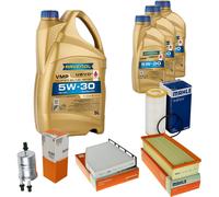 MAHLE Controllo Set 8L RAVENOL 5W-30 per VW Beetle Cabriolet 2.0 TSI Scirocco