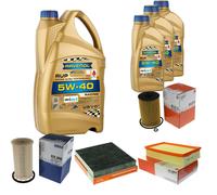 MAHLE Controllo Set 8L RAVENOL 5W-40 Per VW Touran 2.0 TDI Golf VII