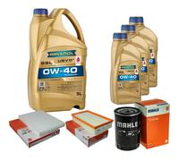 MAHLE Controllo Set 8L RAVENOL SSL 0W-40 per VW Transporter V Bus 2.0