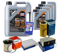 Mahle Controllo Set 9 L Liqui Moly Top Tec 4210 0W-30 per VW Di Touareg 3.0