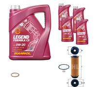 MAHLE Controllo Set 9 L MANNOL 0W-20 Legend Formula Per BMW X5 xDrive45e