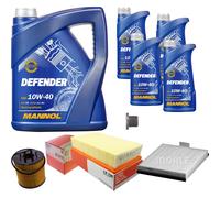 MAHLE Controllo Set 9 L MANNOL Defender 10W-40 Per Renault Espace III 2.2 dCi