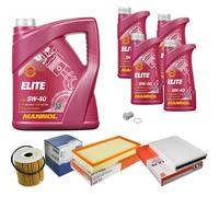 MAHLE Controllo Set 9 L MANNOL ELITE 5W-40 Per VOLVO V70 I 2.4 2.5 TURBO AWD